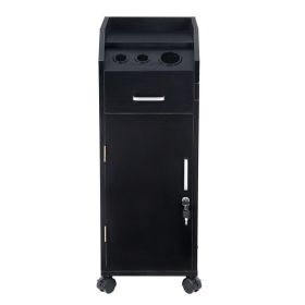 Hair Salon Storage Cart with Wheels & 3 Hair Dryer Holders & 4 Drawers & Lock & 2 Keys, Hairdressing Tools Station Mobile Makeup Case Black Hair Salon Storage Cart with Wheels & 3 Hair Dryer Holders & 4 Drawers & Lock & 2 Keys, Hairdressing Tools Station Mobile Makeup Case Black